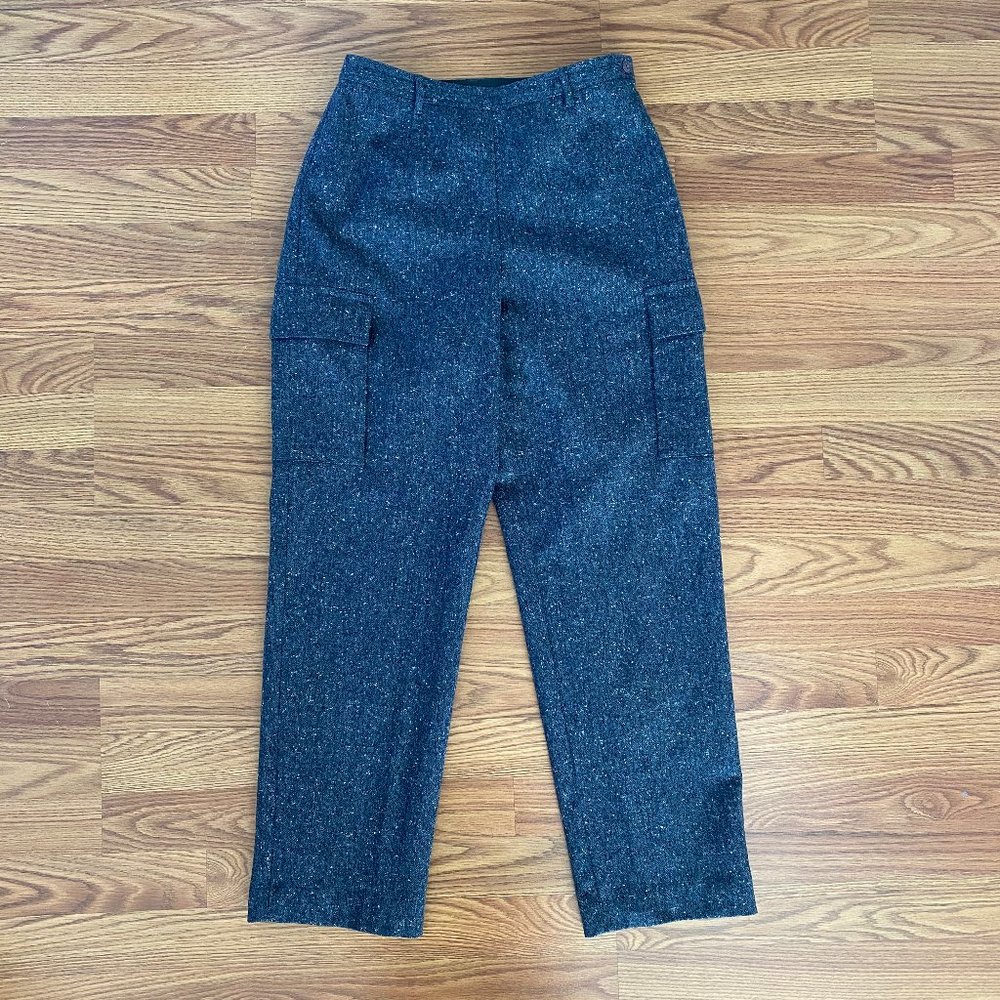 L.L Bean Wool Trouser with Cargo Pockets - Size S